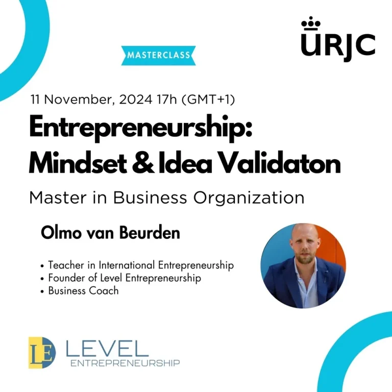Level Entrepreneurship - Masterclass Online URJC flyer 11-11-2024-2